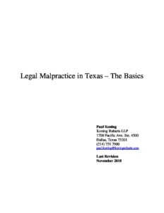 Media item displaying Download our white paper: Legal Malpractice in Texas—The Basics